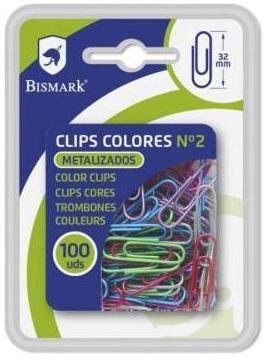 Clips de Colores Metalizados Bismark Nº2 – 100 Unidades