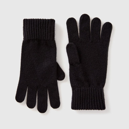 Gants tricotés pour adultes - Couleur noire