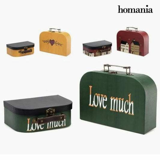 Set de Cajas Decorativas en Forma de Maleta - Estilo Vintage de Homania