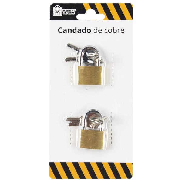 Pack de 2 Candados de Cobre Market Suprem con Llaves