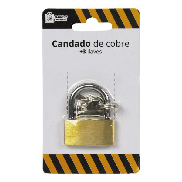 Candado de Cobre Market Suprem + 3 Llaves