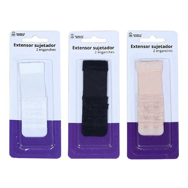 Extensores de Sujetador con 2 Enganches en Colores Clásicos (Blanco, Negro, Beige)