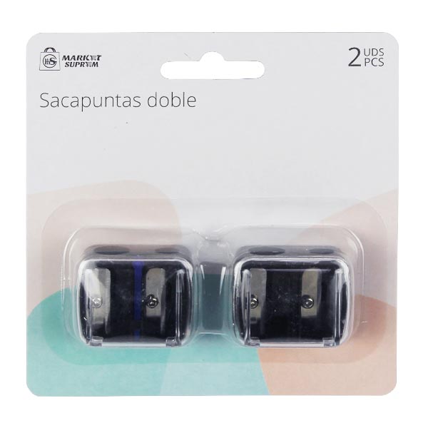 Sacapuntas Cosmética Doble Market suprem 2uds