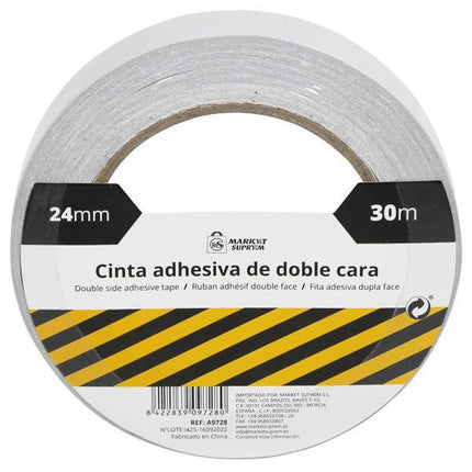 Cinta Adhesiva de Doble Cara Market Suprem – 24 mm x 30 m