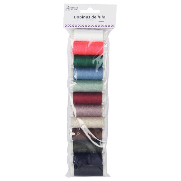Bobinas de Hilo Multicolor 12udsX60m Market Suprem