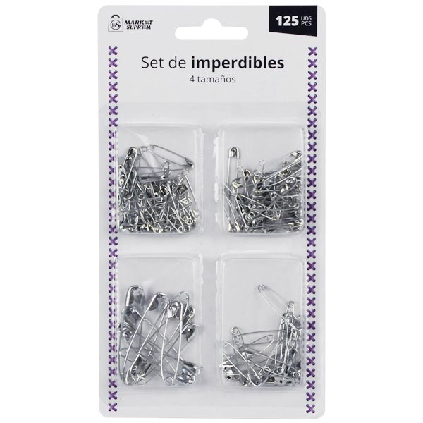 Set de Imperdibles Market Suprem 125 Uds (4 Tamaños)