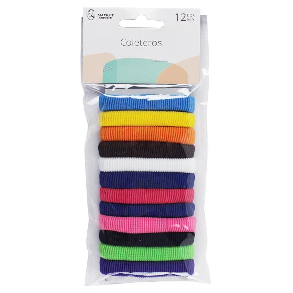 Coleteros Multicolores Market Suprem 12uds