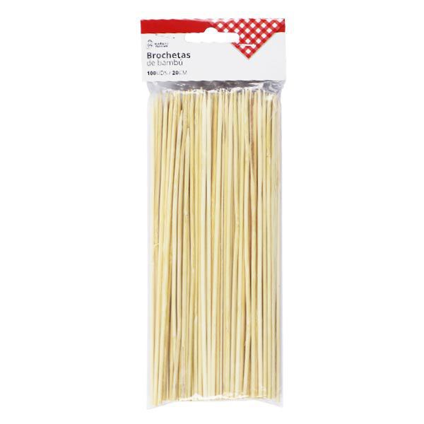 Brochetas de Bambú 20cm Market Suprem 100uds