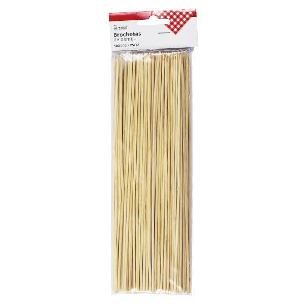 Brochetas de Bambú 25cm Market Suprem 100uds
