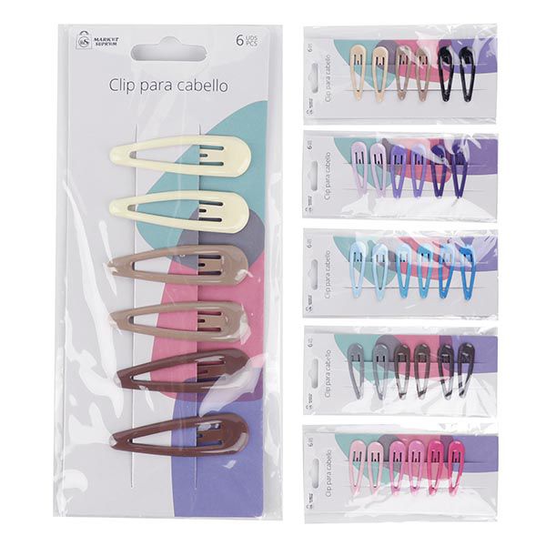 Clips para Cabello Market Suprem 6uds