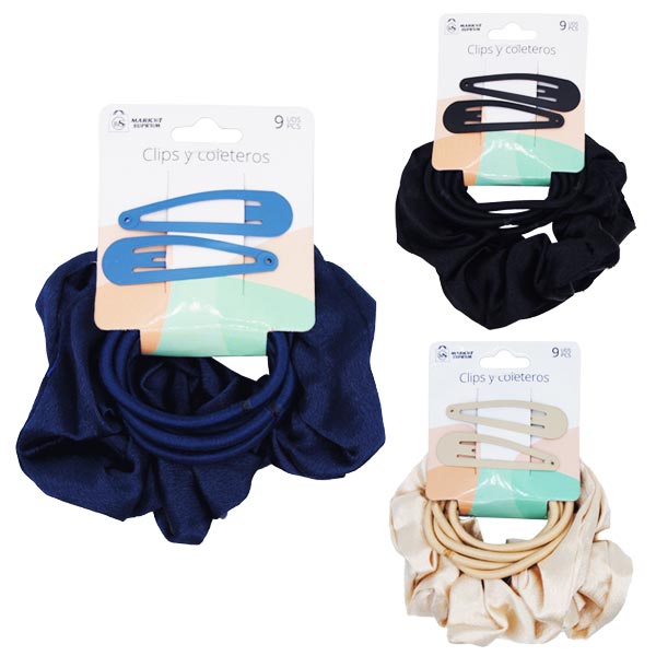 Clips y Coletero Market Suprem 3uds