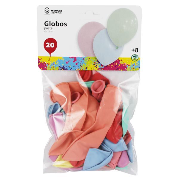 Globos surtidos pastel (20 unidades) Market Suprem