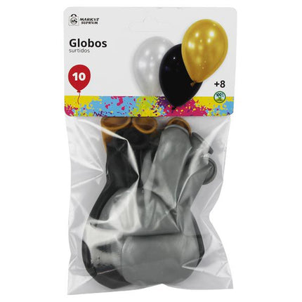 Globos Surtidos Market Suprem Colores Elegantes – Pack de 10 Unidades