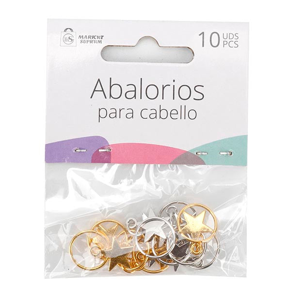 Abalorio Colgante para Cabello Market Suprem 10uds