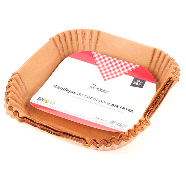 Plateaux de friteuse à air en papier – Modèles ronds et carrés pour une cuisson sans effort