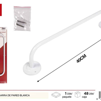 Toallero de Pared Blanco - Elegancia y Funcionalidad en 40 cm