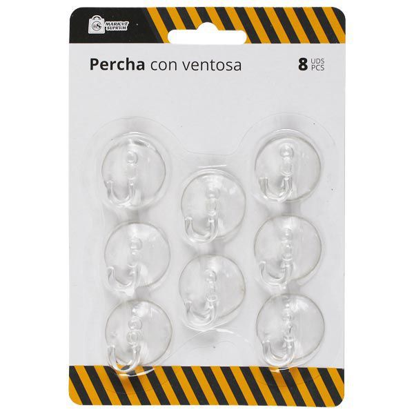Perchas Con Ventosa – Disponibles En Packs de 4 Y 8 Unidades
