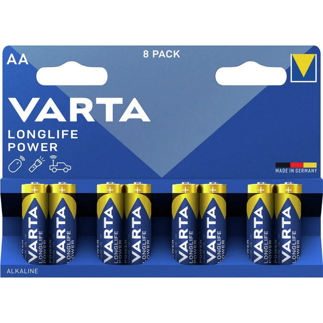 Varta Longlife Power AA – Pack 8 Pilas Alcalinas