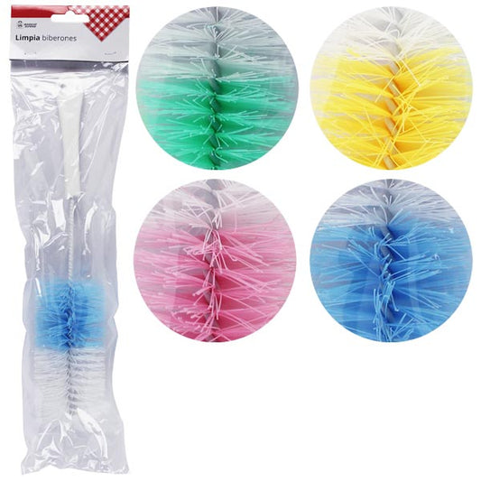 Brosse de nettoyage pour biberons à poils résistants - Différentes couleurs