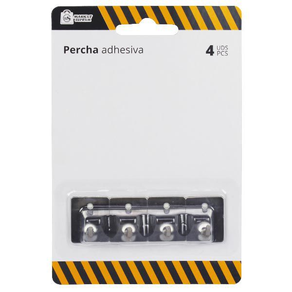Percha Metalica Adhesiva Market Suprem 4uds
