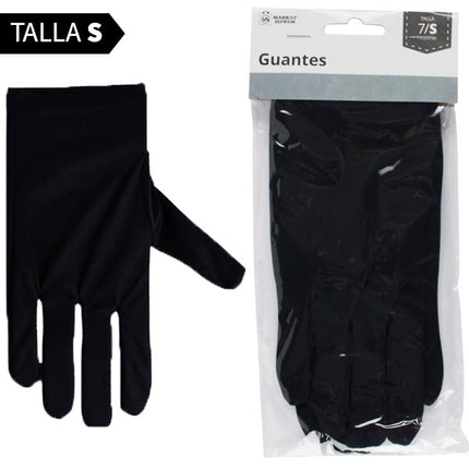 Gants en tissu noir et blanc
