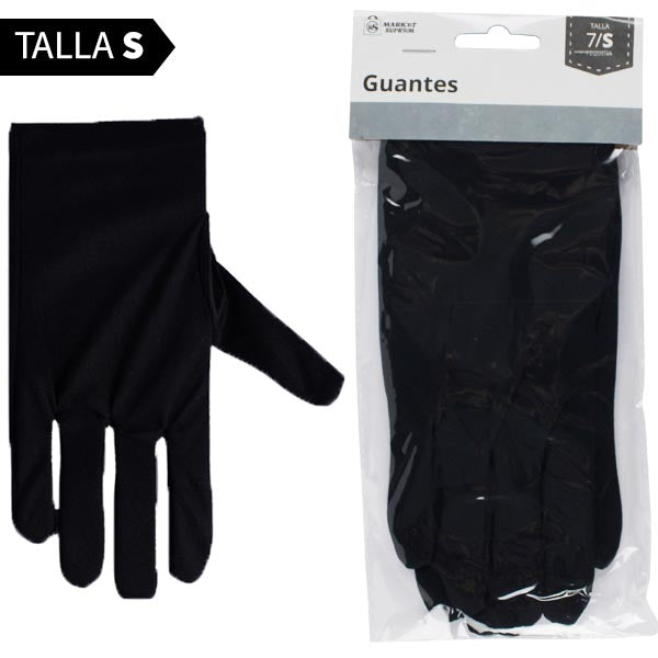 Gants en tissu noir et blanc