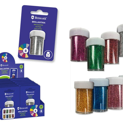 Paillettes classiques et paillettes néon - 8 couleurs (Bismark)