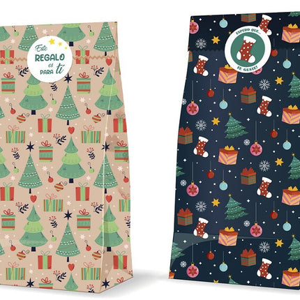Sacs cadeaux de Noël - Paquet de 2 unités