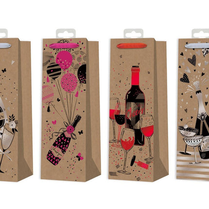 Sacs cadeaux pour bouteilles - Design festif