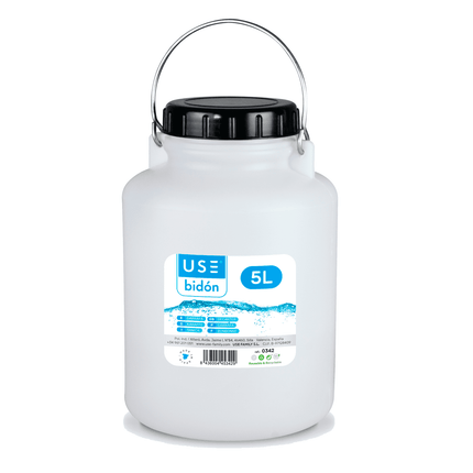 Contenant en plastique réutilisable de 5 L – Rangement pratique et sûr