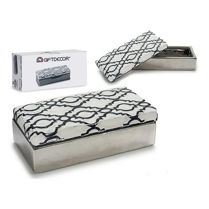 Caja Decorativa Rectangular con Tapa Estampada