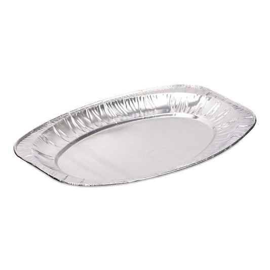 Plateau ovale jetable en aluminium – Parfait pour servir et présenter les plats