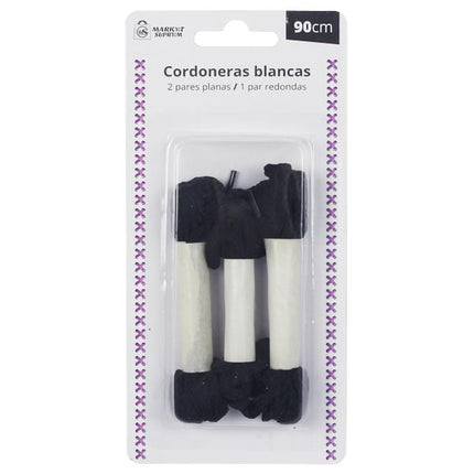 Cordoneras Negras Market Suprem 3uds (2 Planas + 1 Redonda)
