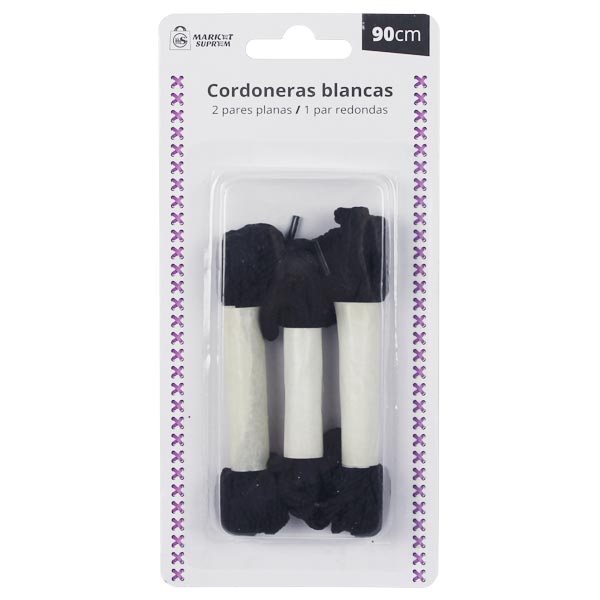 Cordoneras Negras Market Suprem 3uds (2 Planas + 1 Redonda)
