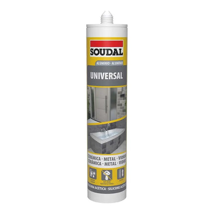 Silicona Acética Universal Soudal Aluminio