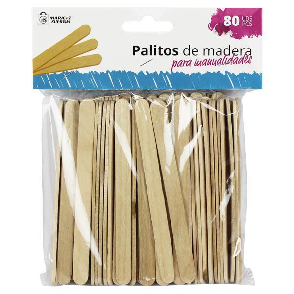Palitos de Madera para Manualidades – 80 Unidades
