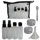 Set de Botellas y Tarros de Viaje con Neceser Transparente Market Suprem