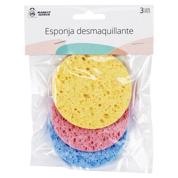 Esponjas Desmaquillantes Market Suprem 3uds