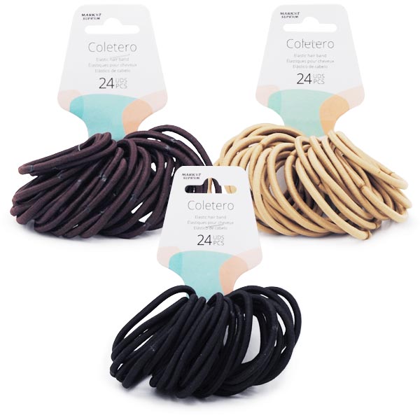 Pack de Coleteros Elásticos Finos Market Suprem – 24 uds