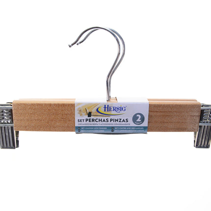 Perchas de Madera y Metal para Organización del Armario