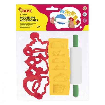 Set de Accesorios para Modelar Jovi – Rodillo, Moldes y Cortadores (3+)