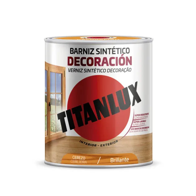 Barniz Sintético Titanlux Decoración Cerezo Brillante – Interior/Exterior