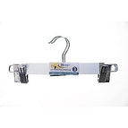 Set de 2 Perchas de Metal con Pinzas Ajustables Blanco