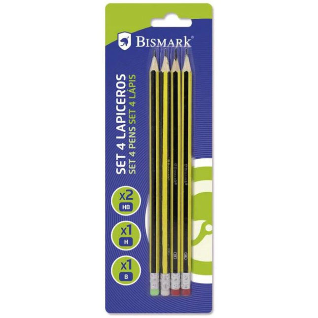 Set 4 Lápices Bismark – H, HB y B