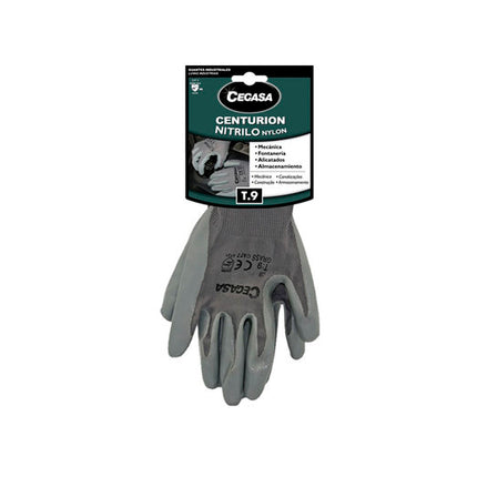 Guantes de Trabajo Cegasa Centurión Nitrilo y Nylon – Talla 9