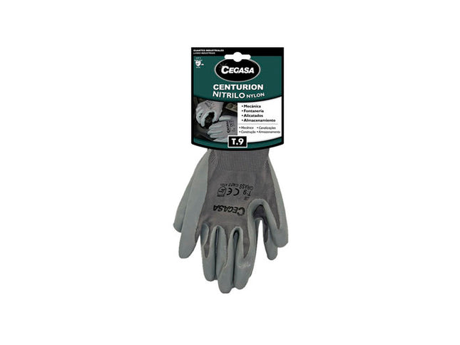 Guantes de Trabajo Cegasa Centurión Nitrilo y Nylon – Talla 9