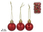 Lot de 16 Mini Boules de Noël Rouges - Décoration Classique et Elégante