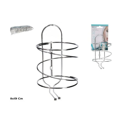 Soporte para Secador de Pelo en Espiral Cromado (11x19 cm) Gerimport