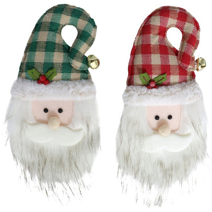Décorations de Noël suspendues du Père Noël avec des chapeaux à carreaux