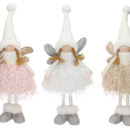 Fées de décorations de Noël avec des robes et des ailes scintillantes